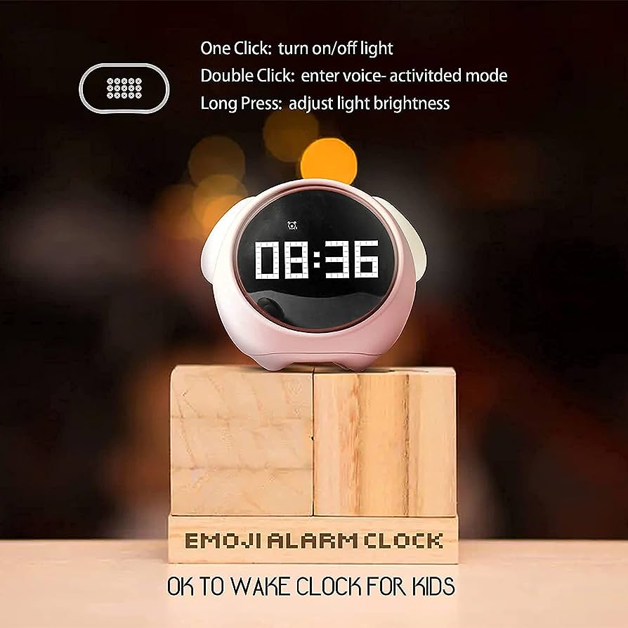 Digital emoji alarm clock